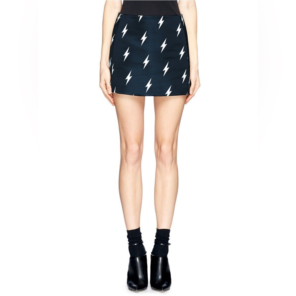 Neil Barrett Lightning Bolt Mini Skirt 40